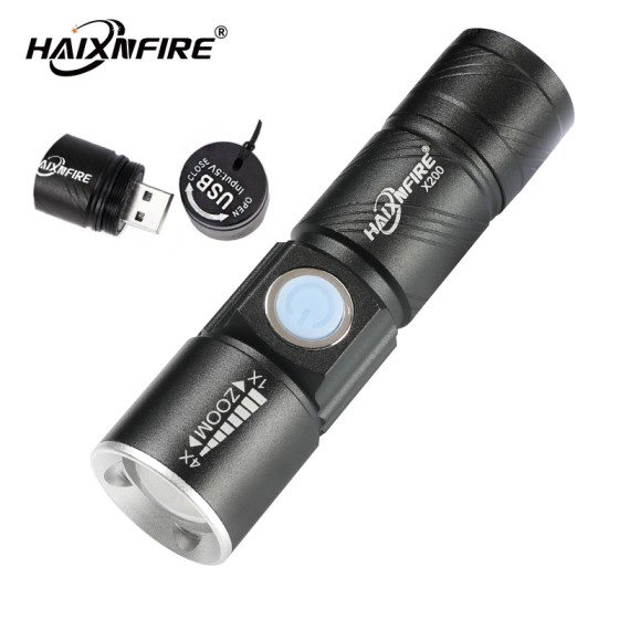 Haixnfire X200 Outdoor Camping Light Mini Rechargeable USB LED Flashlight Home Lighting FlashlightHaixnfire X200 Outdoor Camping Light Mini Rechargeable USB LED Flashlight Home Lighting Flashlight