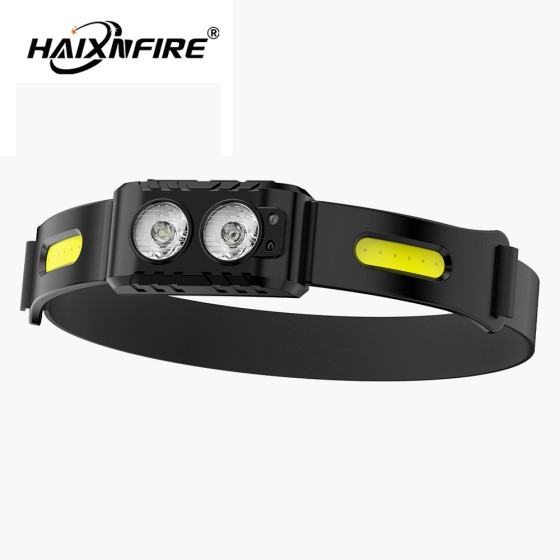 HAIXNFIRE HP29 Headlamp LED Head-Mounted Outdoor Light with 6 Lighting Modes, Rechargeable Lithium Battery, Micro USB Charging, Lightweight 44g