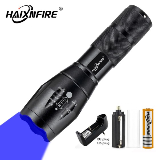 Haixnfire G700 Blue light flashlight LED outdoor fishing lamp can charging camping light Glow light flashlight