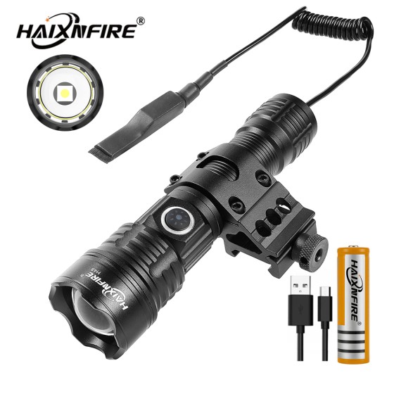 HaixnFire H48 Outdoor Camping Light 4500 lumen LED Flashlight Telescopic zoom USB Rechargeable