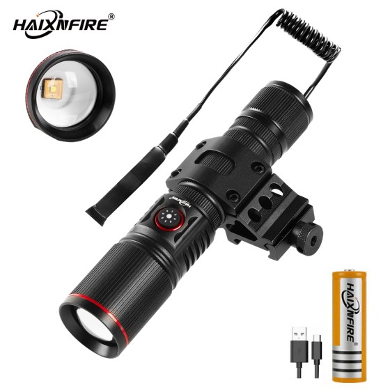 HaixnFire H50 35W high power strong light zoom flashlight Type-C rechargeable outdoor camping lighting