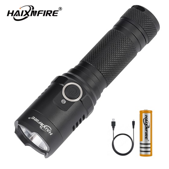 HaixnFire X002 Ultra Bright Powerful Flashlight XML T6 4 Modes Torch for 18650 Battery