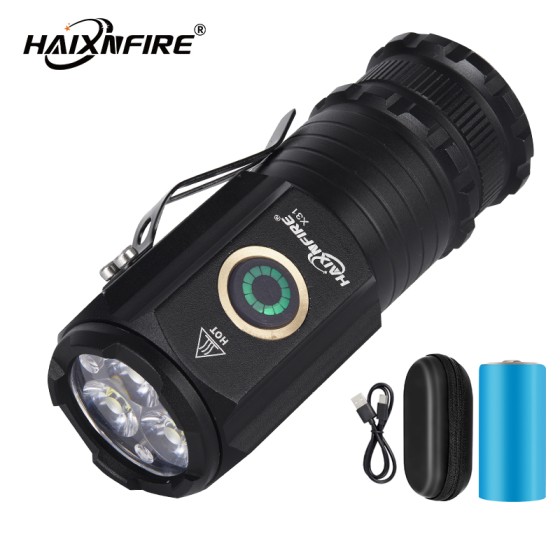 Haixnfire x31 mini flashlight USB charging flashlight Outdoor camping light LED work light floodlight  4.9  180 ratings