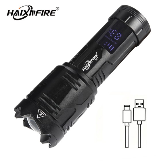 HaixnFire X27 Outdoor camping Flashlight 3500 Lumen LED Telescopic Zoom LED USB Rechargeable
