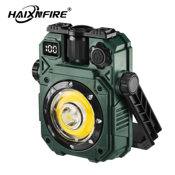 HaixnFire W103 Outdoor camping lamp COB work light LED portable flashlight USB rechargeable Magnetic work lamp 3000LM Dimming floodlight Emergency light Warning light