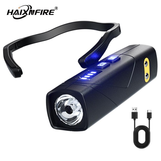 HaixnFire W301 Camping neck-hanging lamp, LED detachable ear hook headlamp 5 Lighting Mode Sensor headlamp USB rechargeable Flashlight Running light