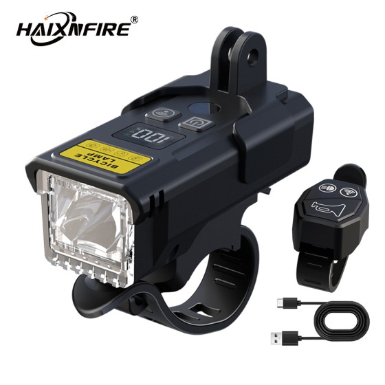 HaixnFire BL08 Waterproof bicycle lamp Type C Rechargeable 2500 lumens Bicycle headlamp Flashlight and taillight Nighttime sensor remote control LED Bicycle parts