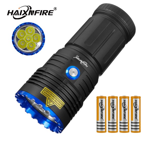 HaixnFire H35 Outdoor camping light 6PCS*LED light 8000 lumen floodlight USB charging flashlight Outdoor lighting tactical flashlight Adventure light Patrol light