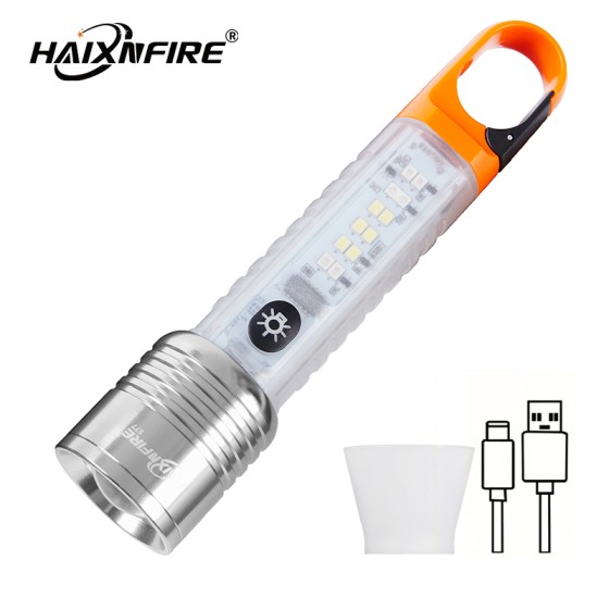 HaixnFire S77 Multifunctional flashlight USB charging camping light LED floodlight Telescopic zoom working lamp
